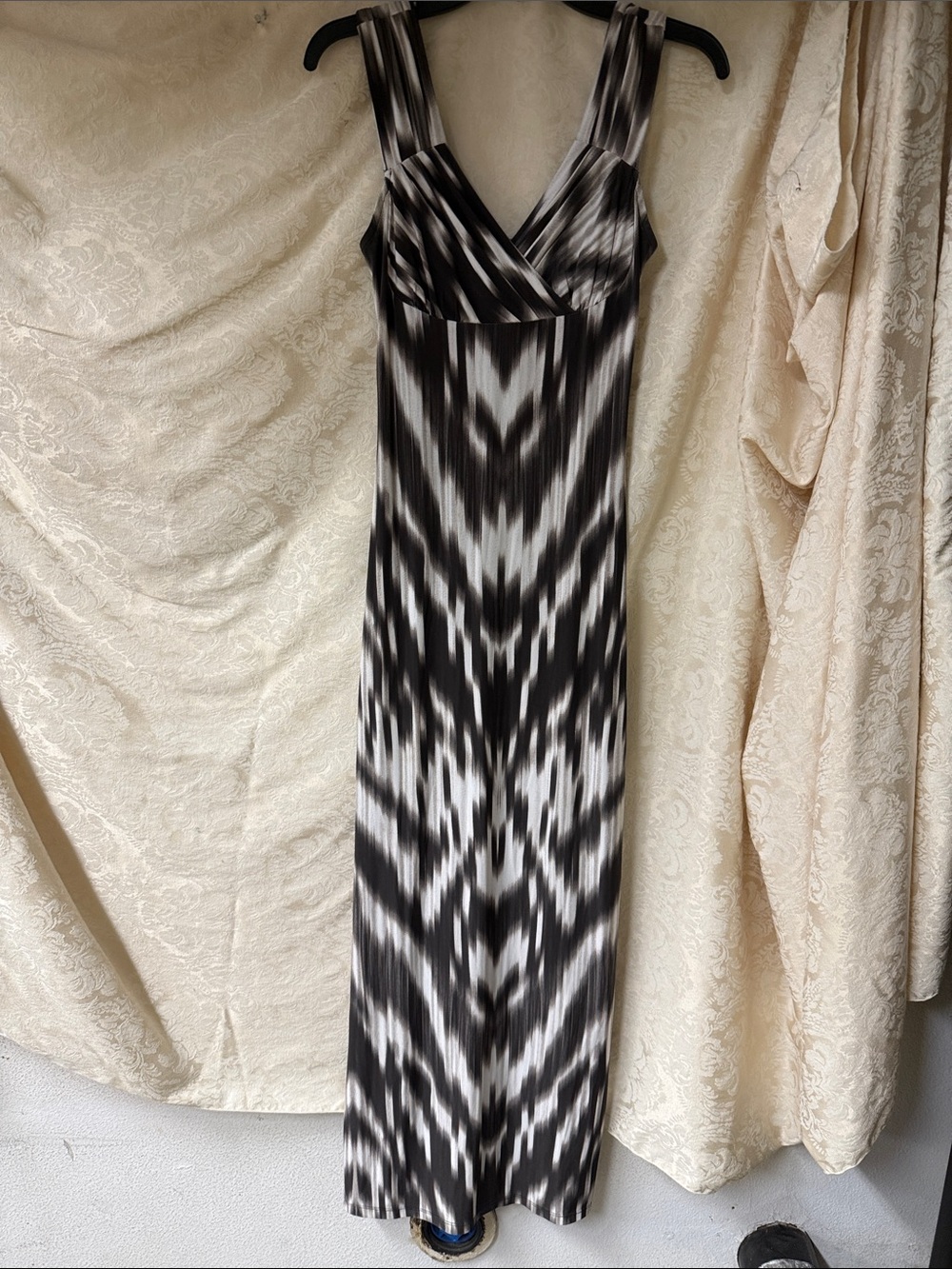 INC Maxi Dress in Brown/White